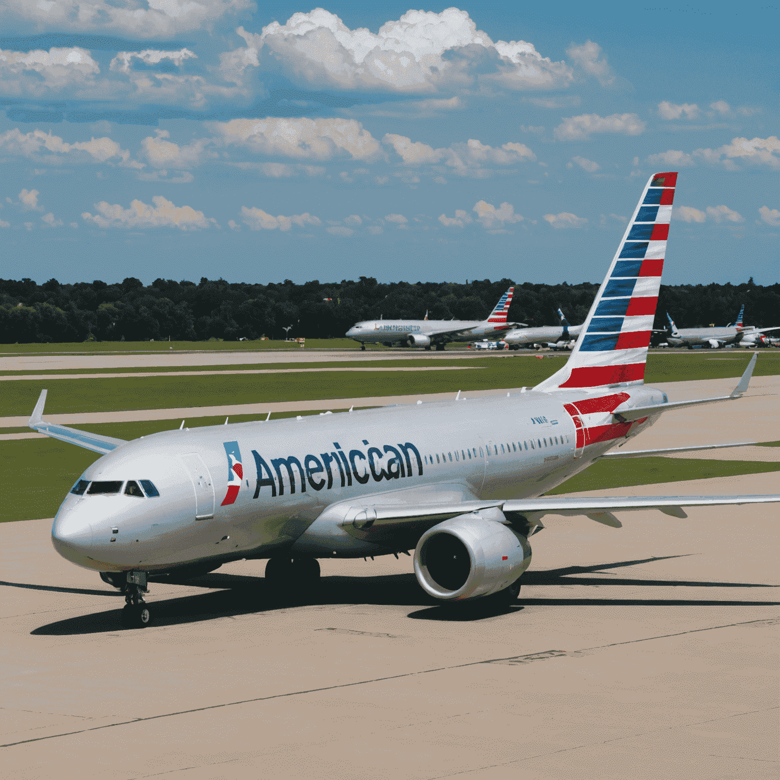 American Airlines aircraft with AAdvantage logo on the side